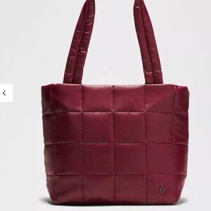 Lululemon Athletica Deep Red Quilted Tote
